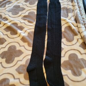 Black Womens Over The Knee Socks By Lovely Annie